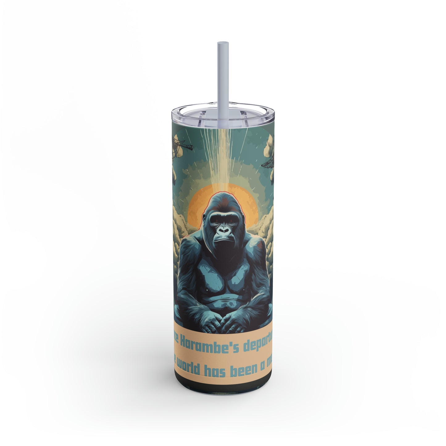 Harambe Legacy-Skinny Matte Tumbler, 20oz