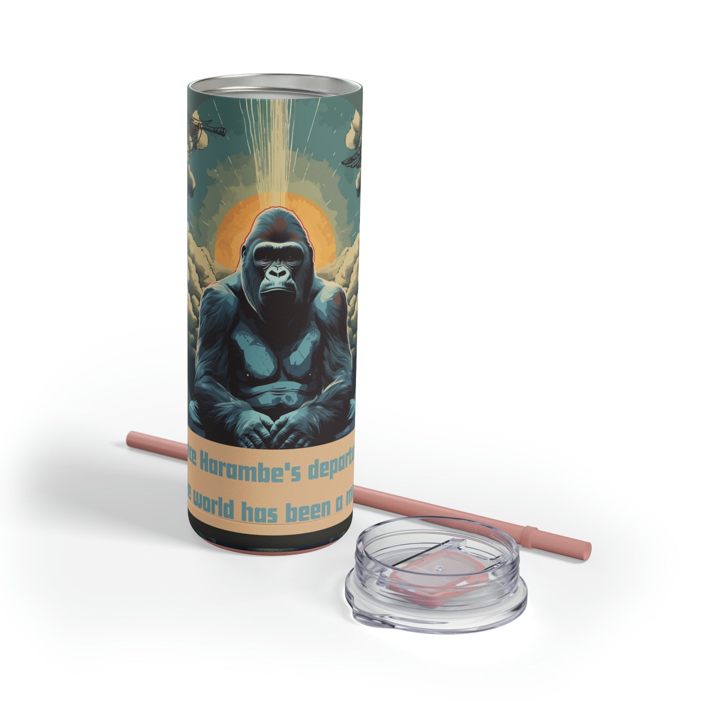 Harambe Legacy-Skinny Matte Tumbler, 20oz