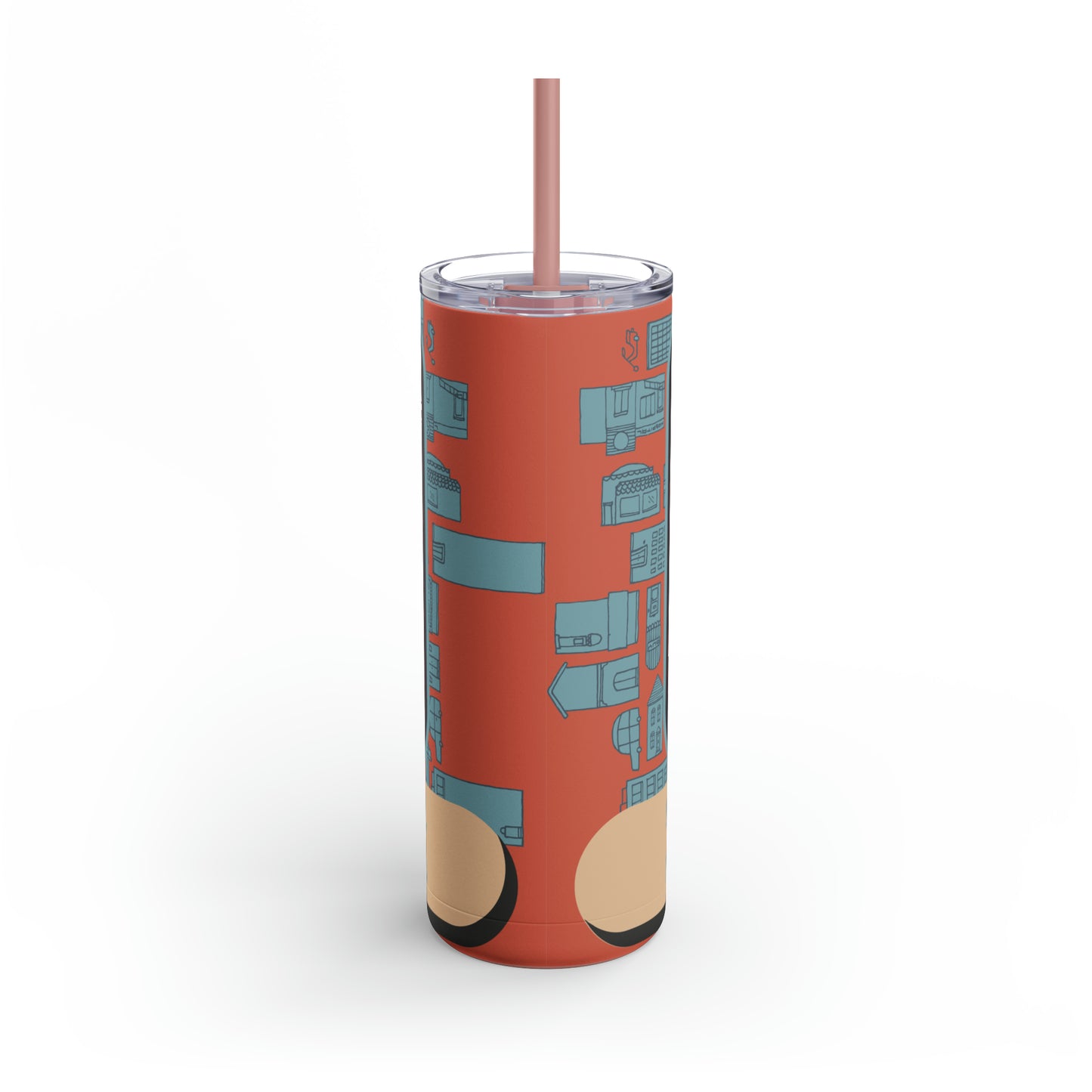 Harambe In Urban Jungle-Skinny Matte Tumbler, 20oz