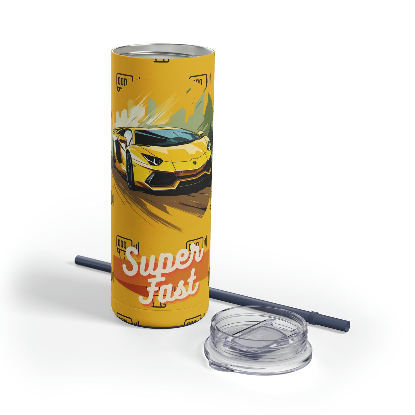 Supercar 1-Skinny Matte Tumbler, 20oz