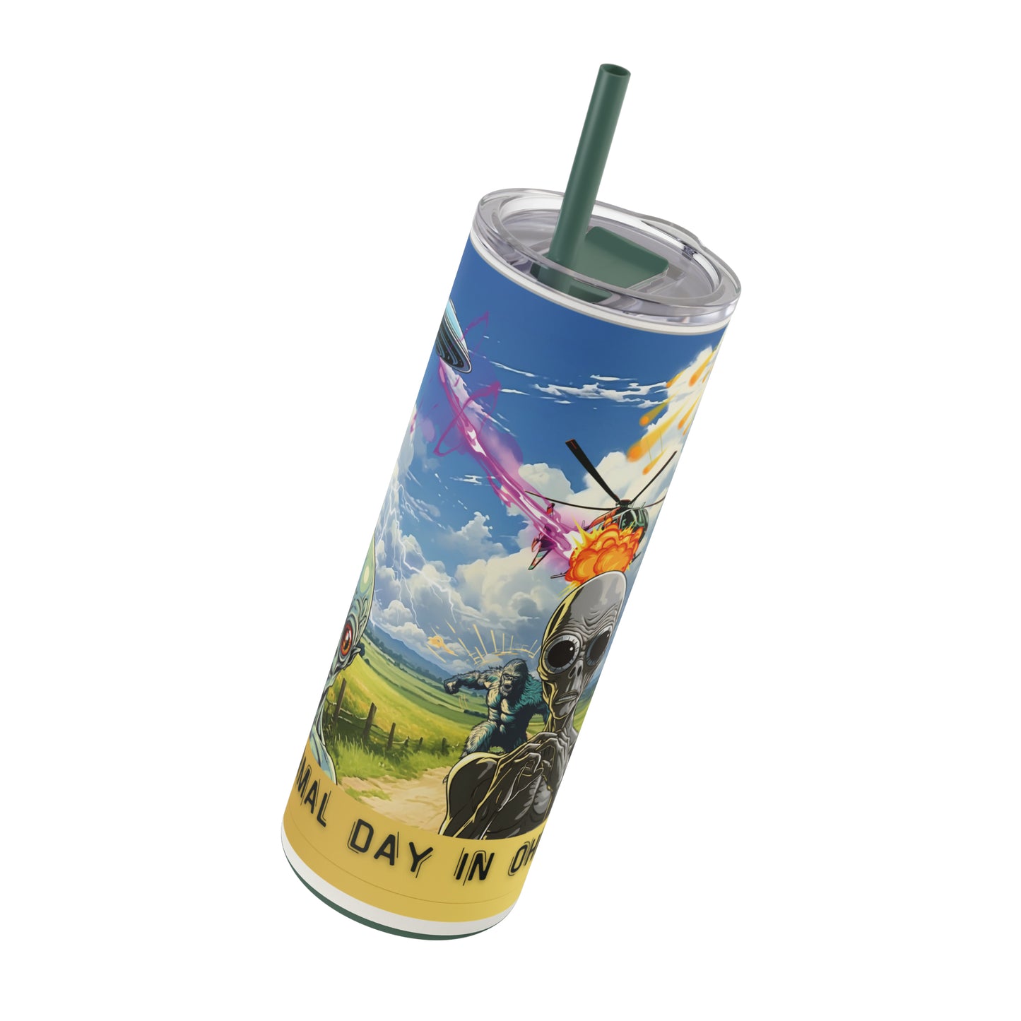 A Normal Day In Ohio-Skinny Matte Tumbler, 20oz