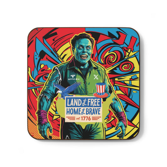 Zombie Musk-Hardboard Back Coaster