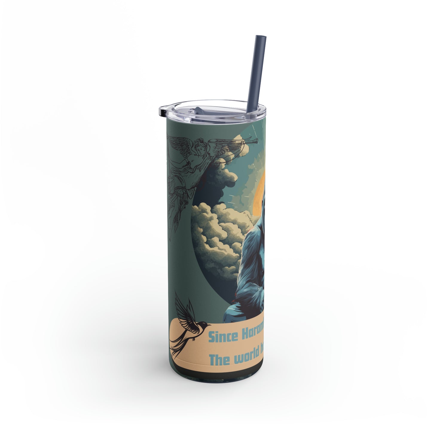 Harambe Legacy-Skinny Matte Tumbler, 20oz