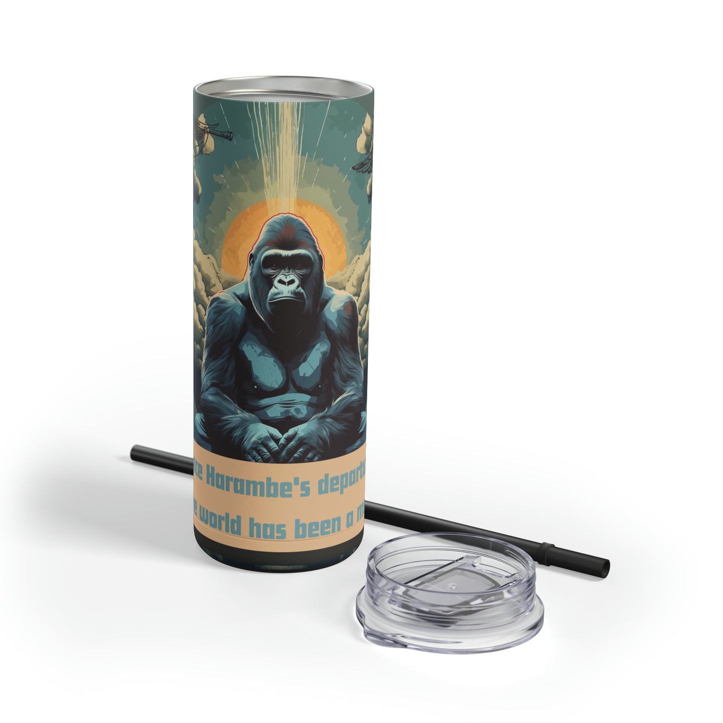 Harambe Legacy-Skinny Matte Tumbler, 20oz