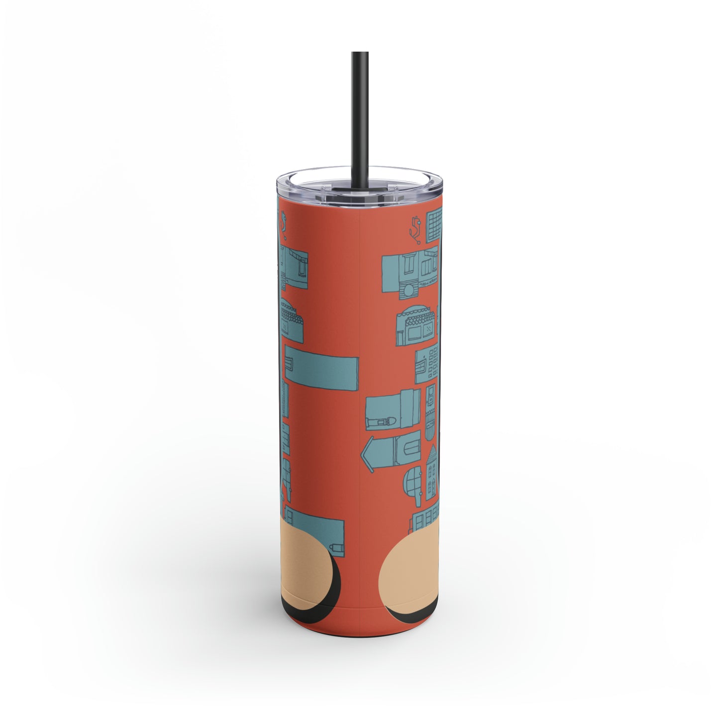 Harambe In Urban Jungle-Skinny Matte Tumbler, 20oz