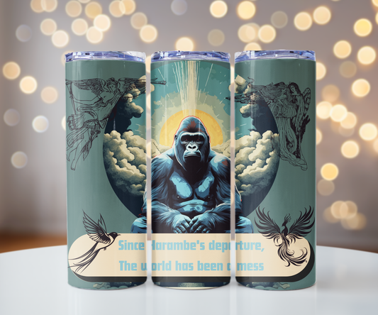 Harambe Legacy-Skinny Matte Tumbler, 20oz