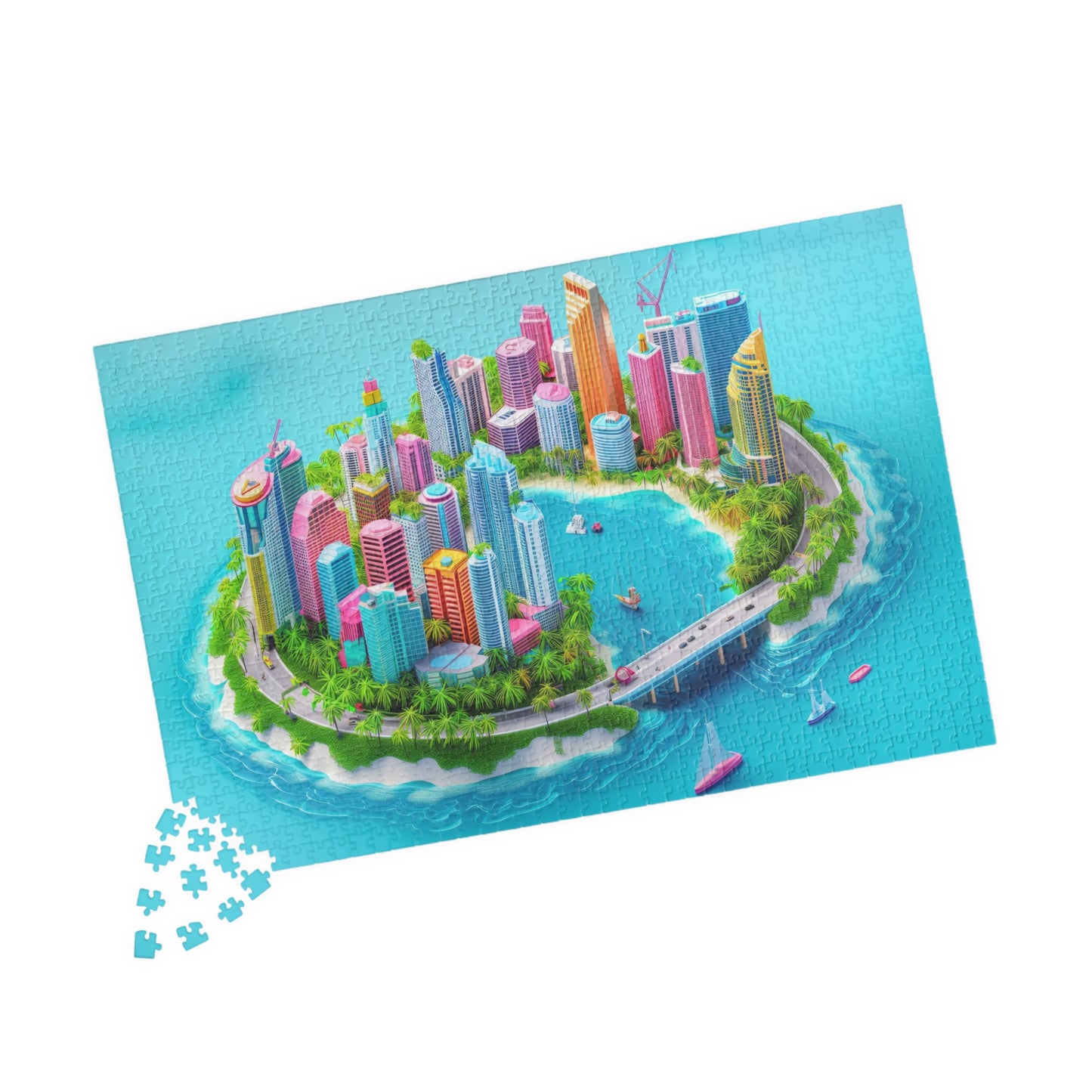 Miami Island City 1014 Pieces Jigsaw Puzzle