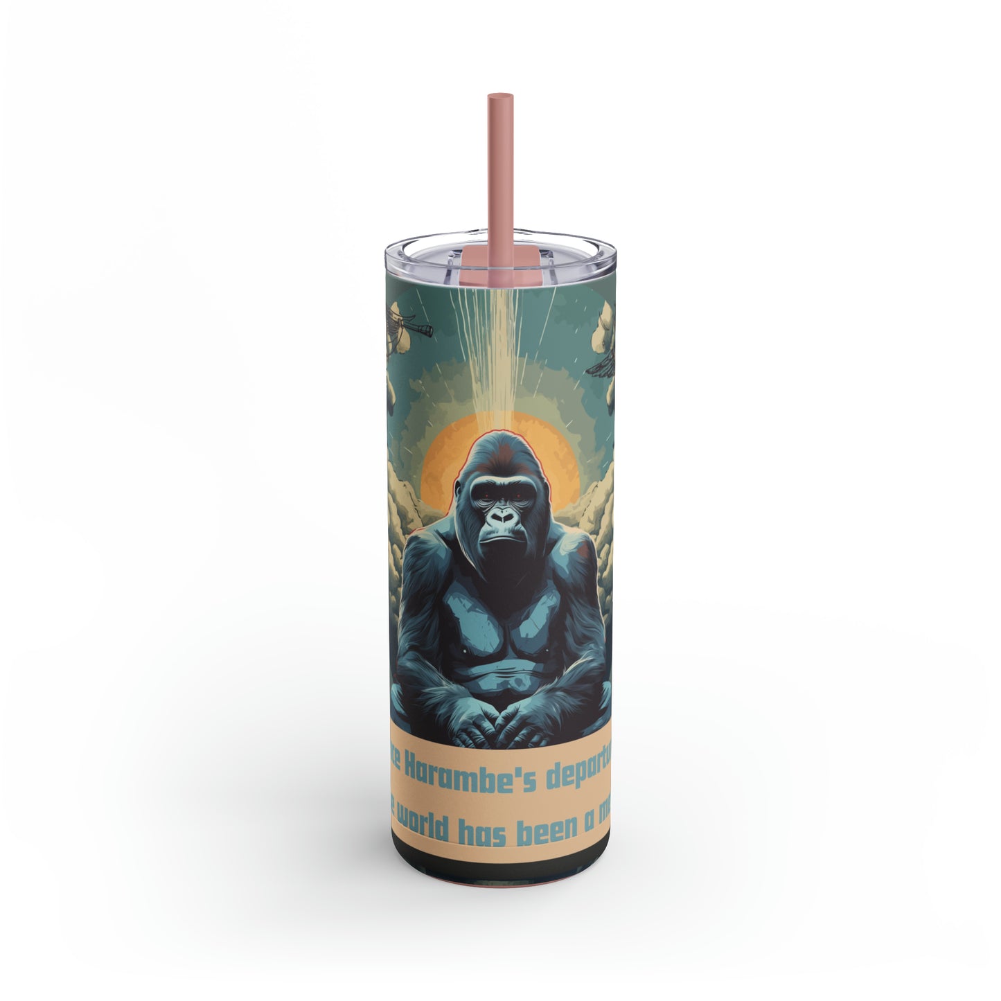 Harambe Legacy-Skinny Matte Tumbler, 20oz