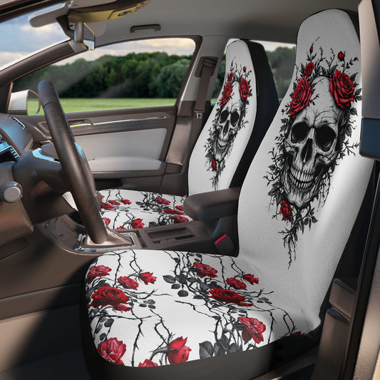 Skulls & Roses Car Seat Cover