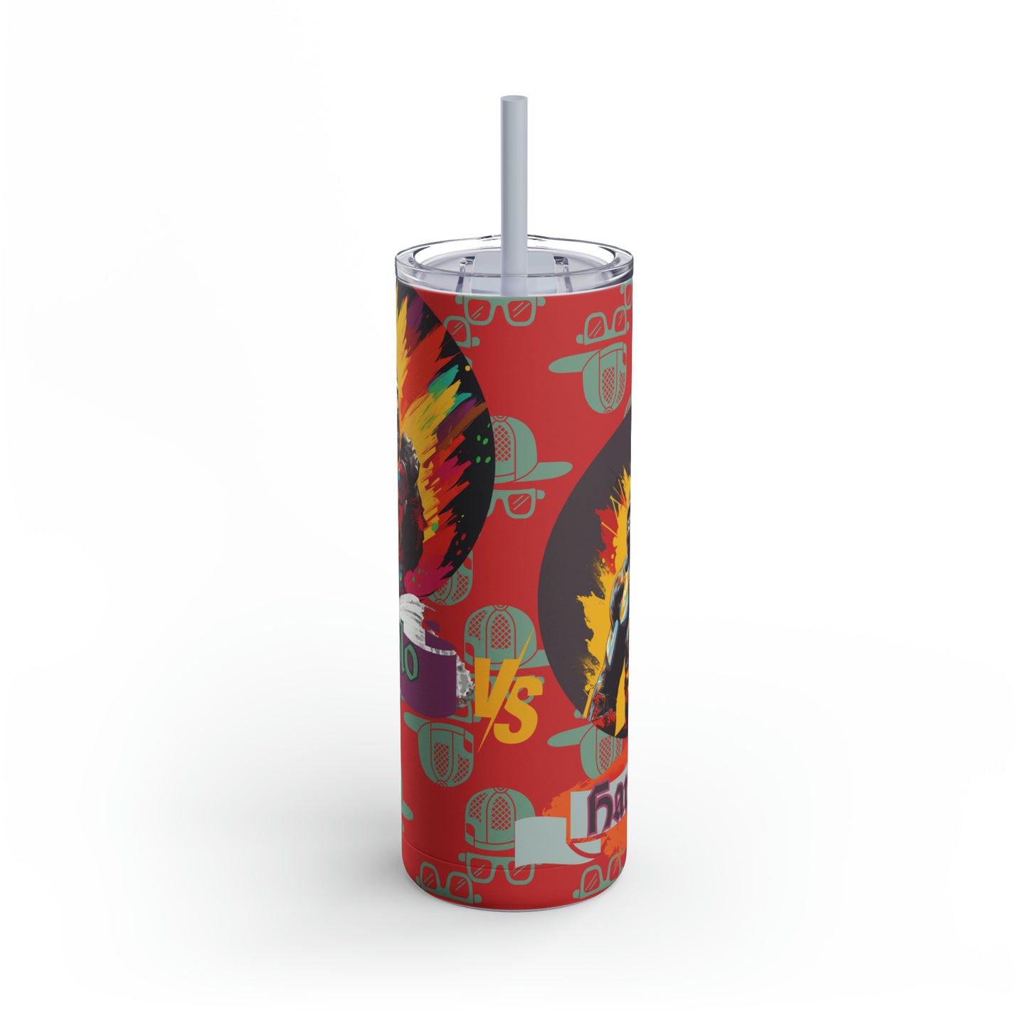 Harambe Vs Pablo-Skinny Matte Tumbler, 20oz