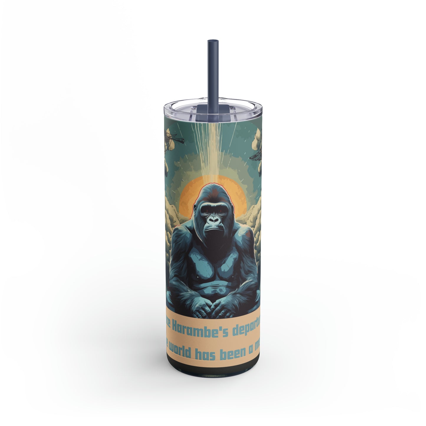 Harambe Legacy-Skinny Matte Tumbler, 20oz