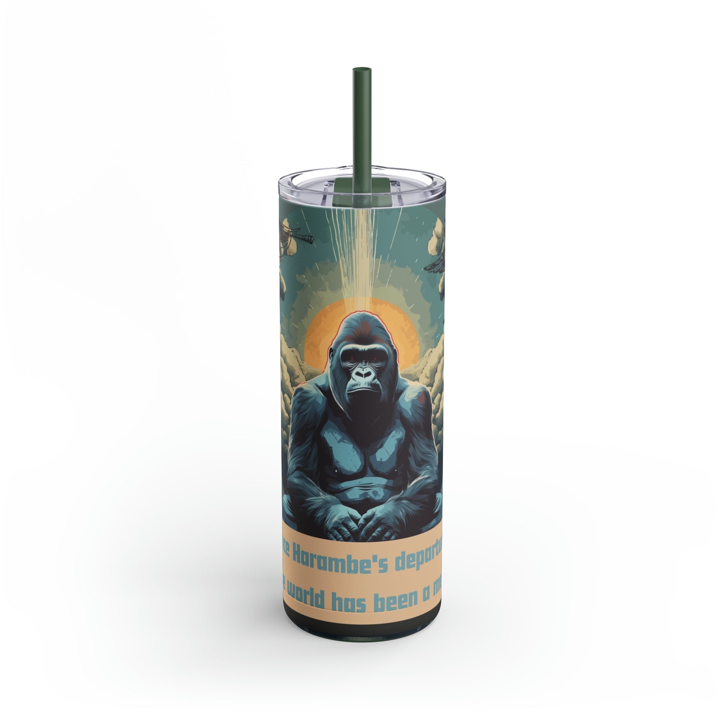 Harambe Legacy-Skinny Matte Tumbler, 20oz