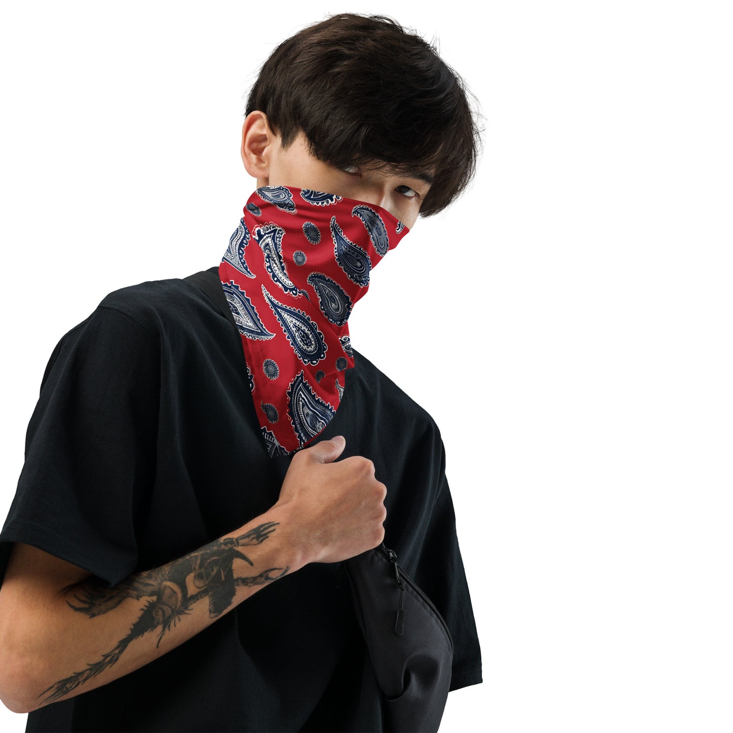 Bandana In Red Paisley Pattern