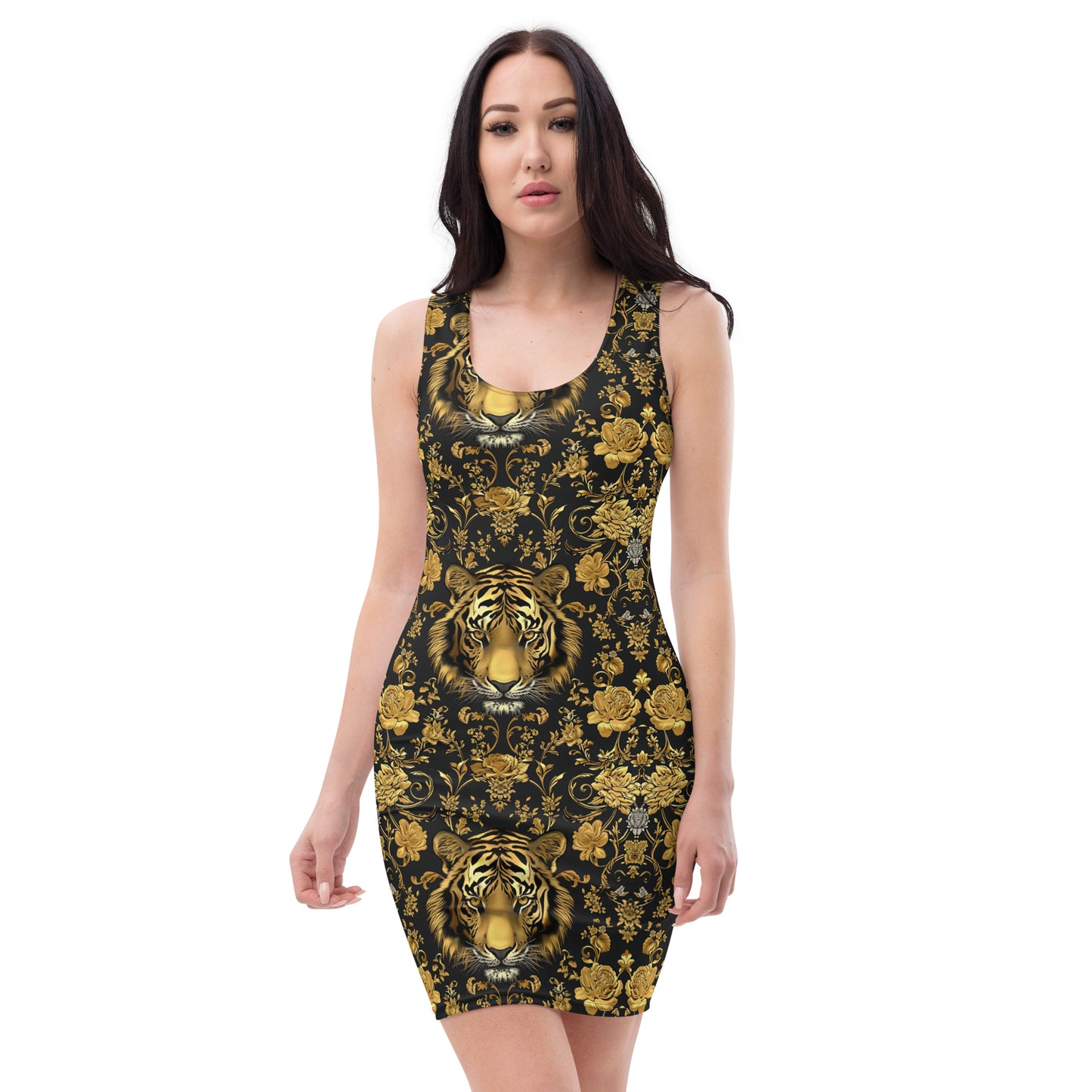 Bodycon dress In Luxurious Tiger Pattern