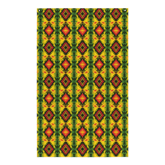 VibeDeco Banner-Rasta Inspired Pattern