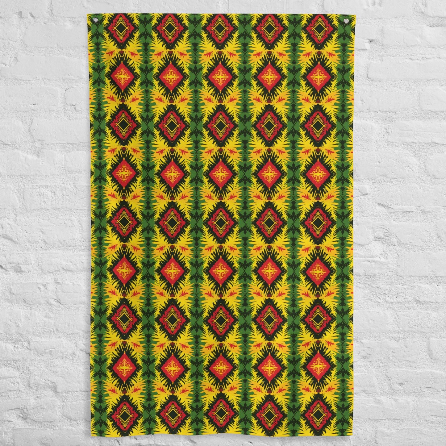 VibeDeco Banner-Rasta Inspired Pattern