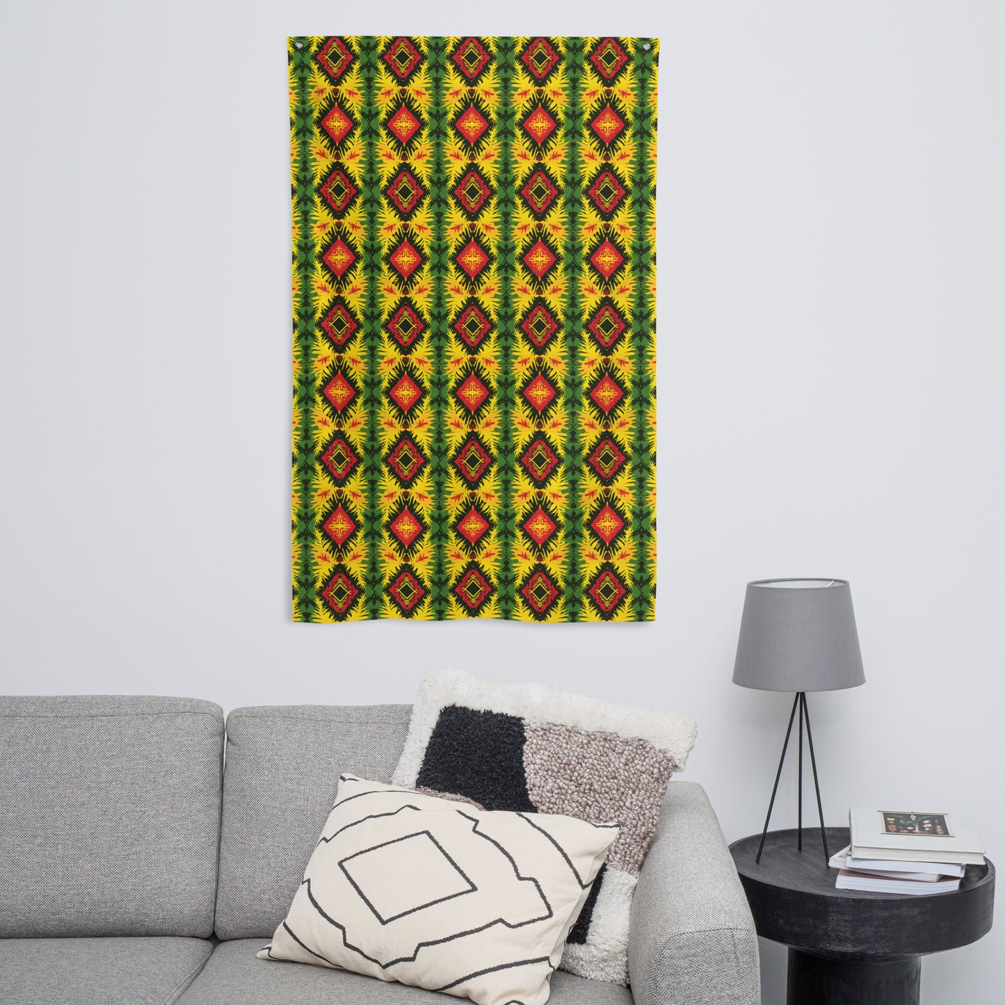 VibeDeco Banner-Rasta Inspired Pattern