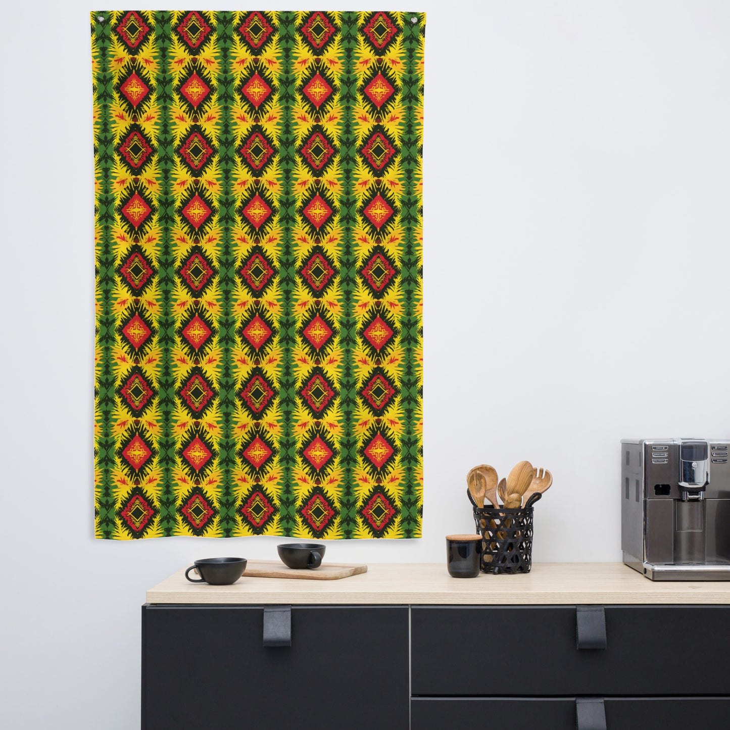 VibeDeco Banner-Rasta Inspired Pattern