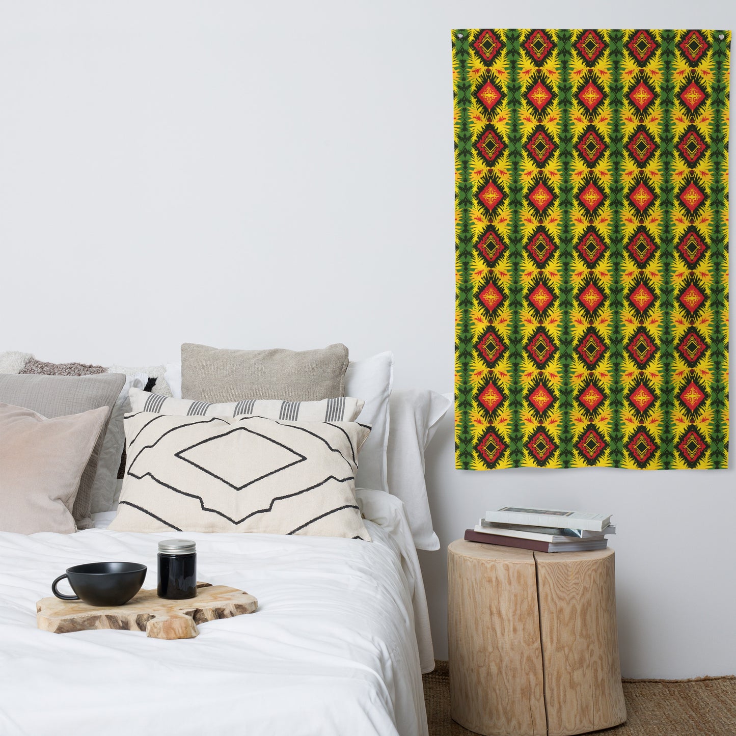 VibeDeco Banner-Rasta Inspired Pattern