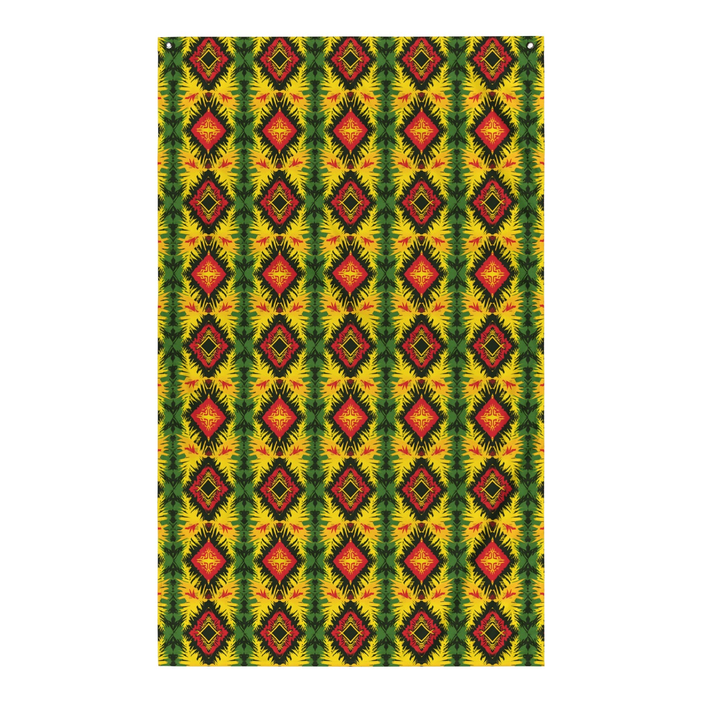 VibeDeco Banner-Rasta Inspired Pattern