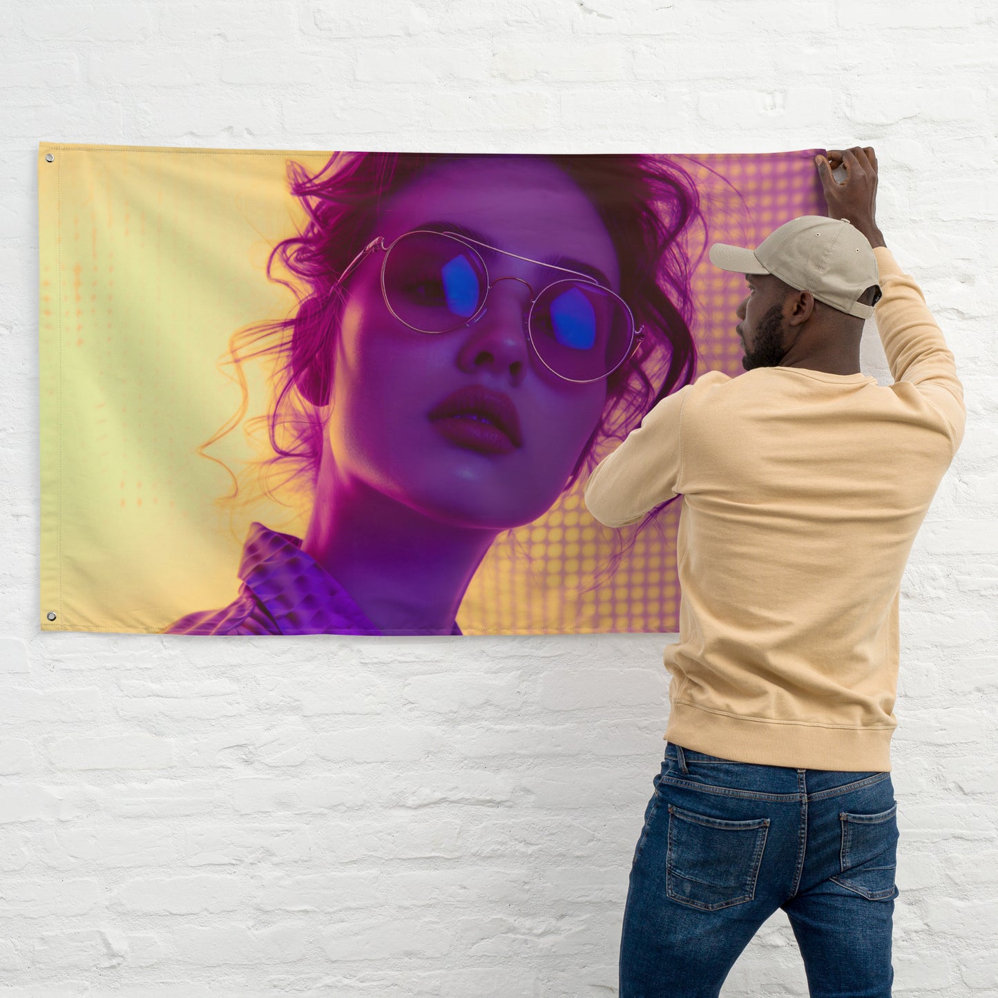 VibeDeco Banner- Synthwave Inspired Geeky Girl