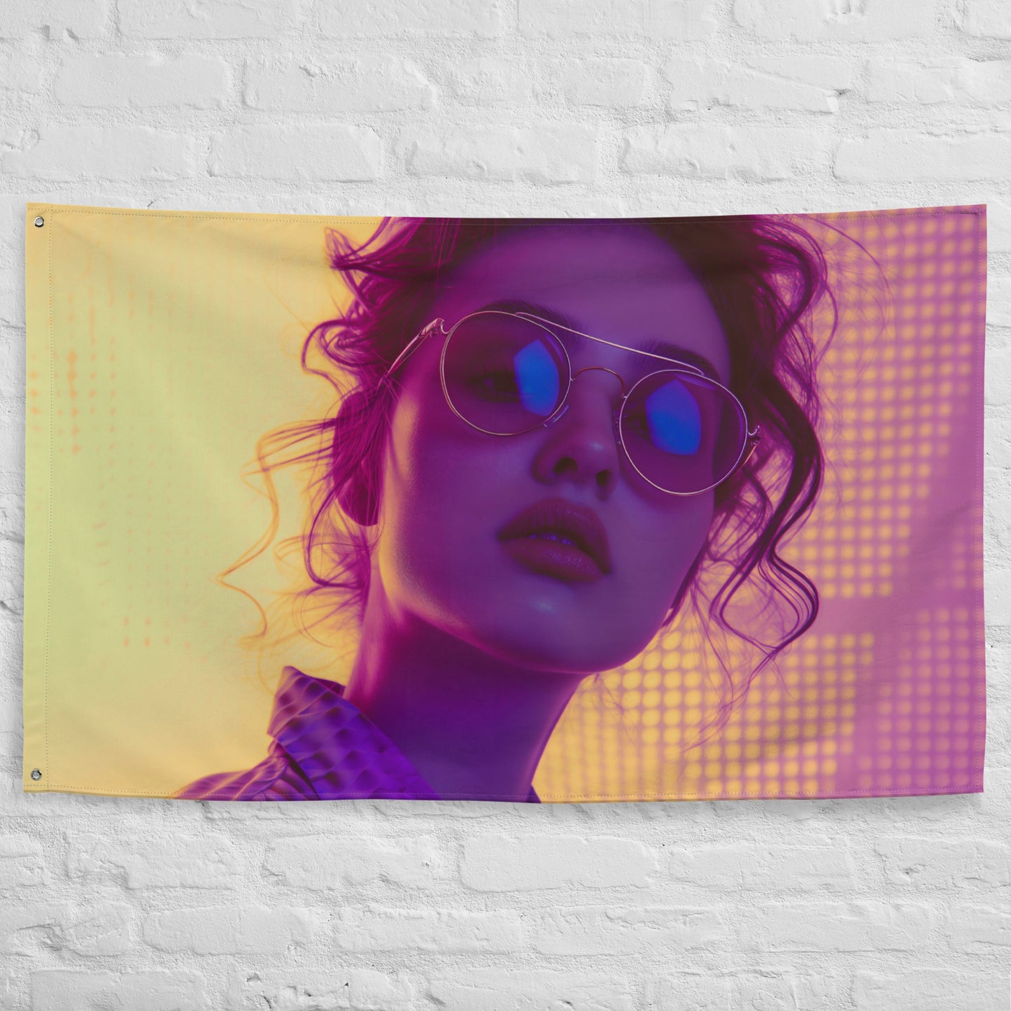 VibeDeco Banner- Synthwave Inspired Geeky Girl