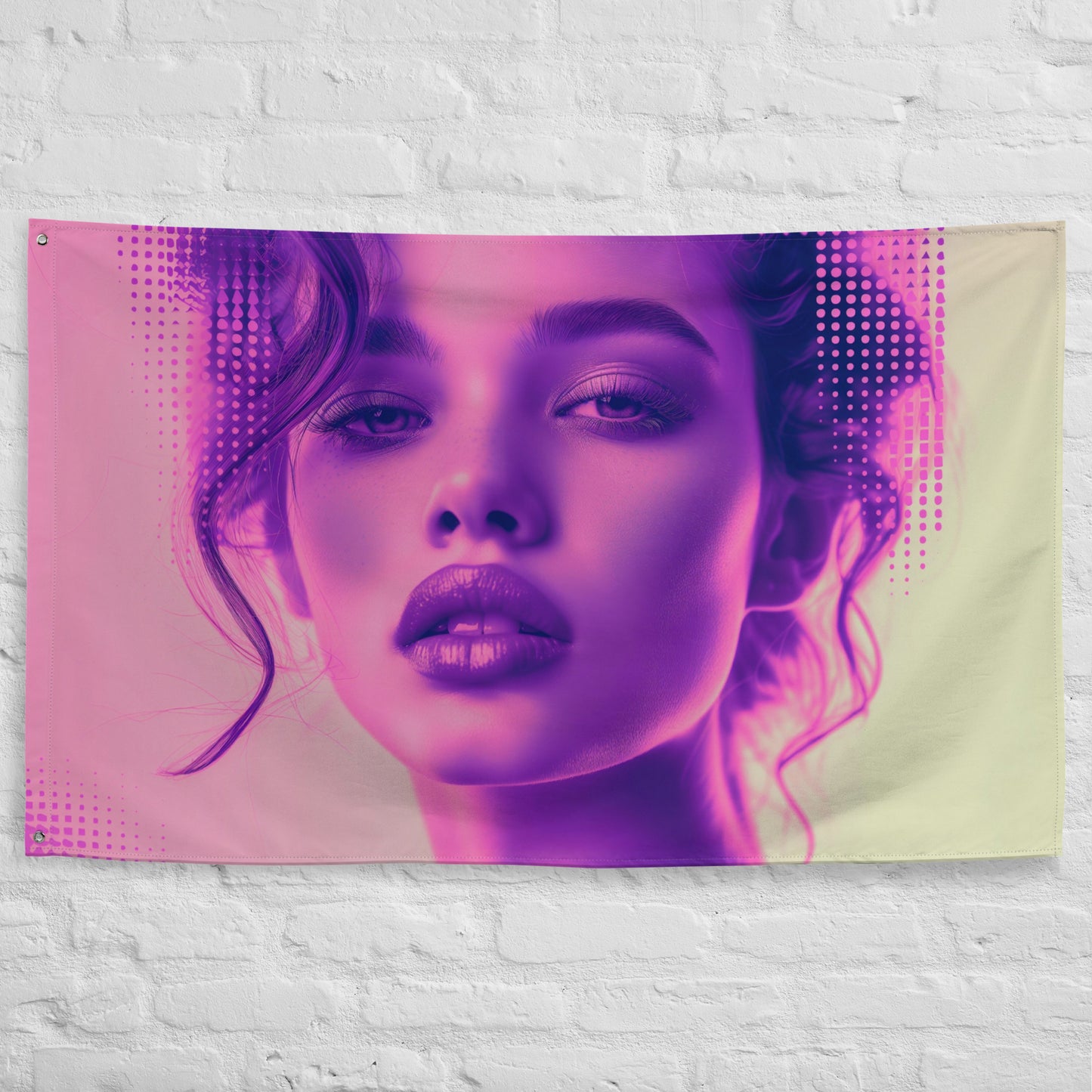 VibeDeco Banner- Synthwave Inspired Girl Staring In The Abyss