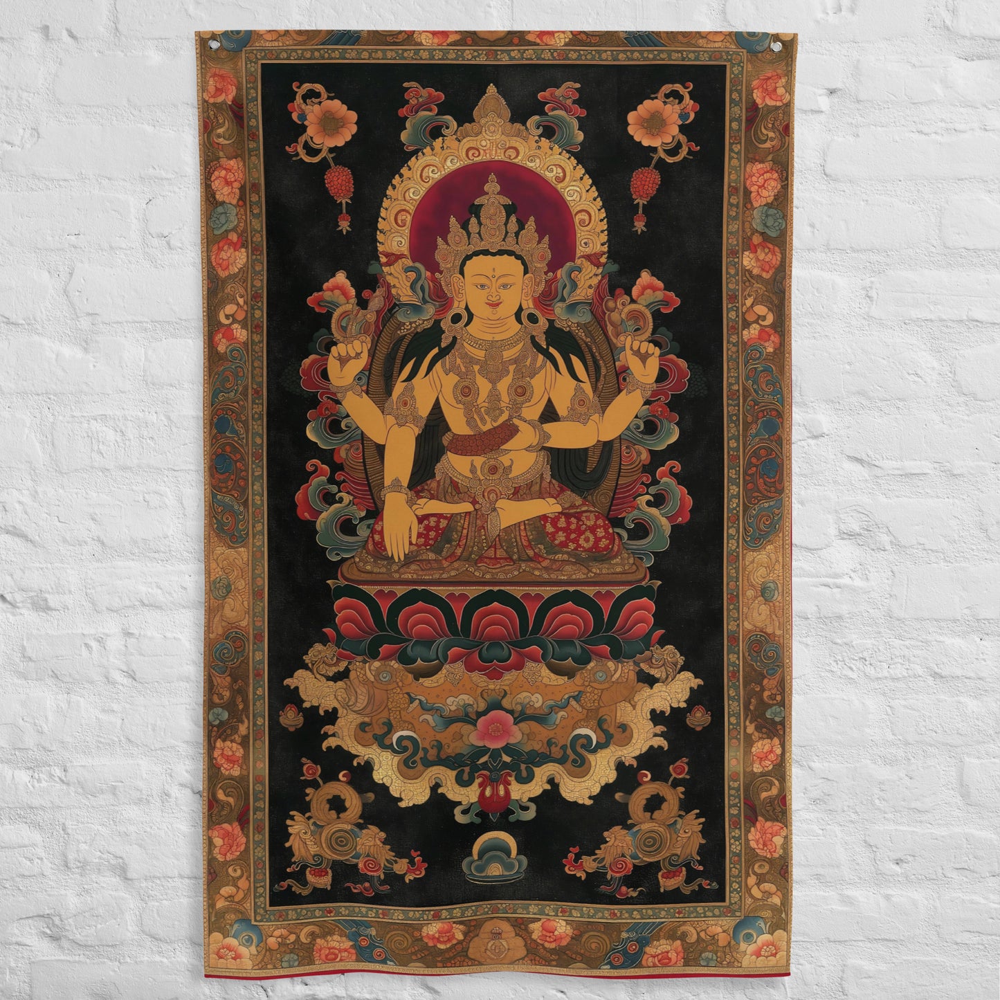 VibeDeco Banner-Traditional Tibetan Inspired Sakra