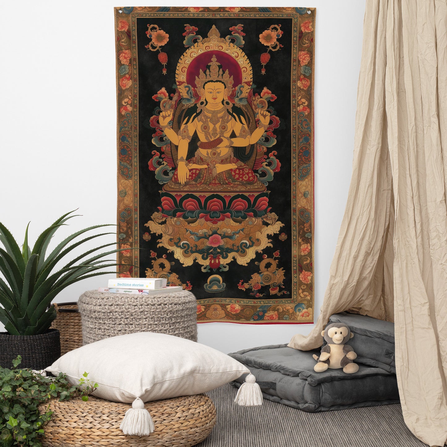 VibeDeco Banner-Traditional Tibetan Inspired Sakra