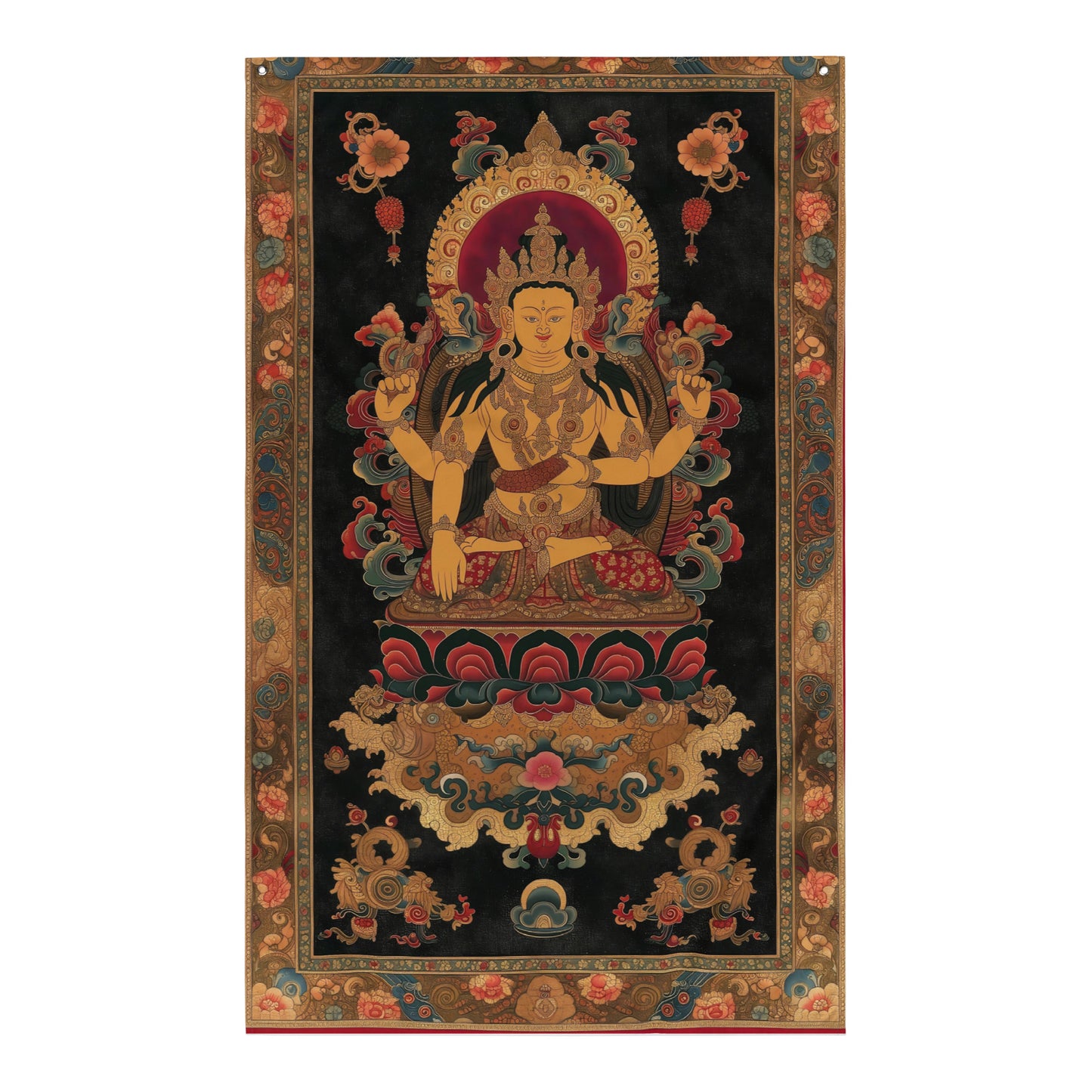 VibeDeco Banner-Traditional Tibetan Inspired Sakra