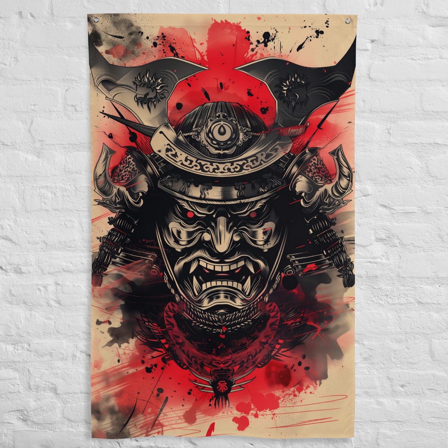 VibeDeco Banner-Samurai Mask