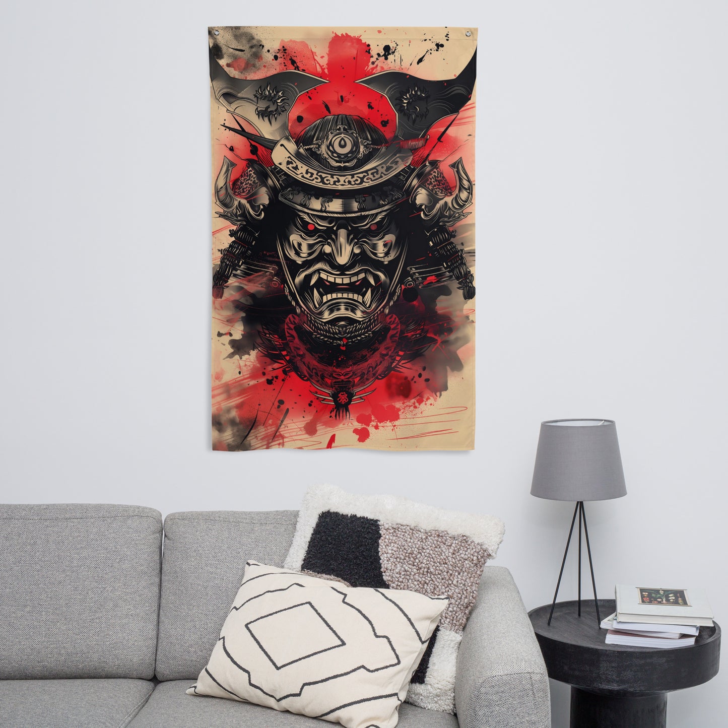 VibeDeco Banner-Samurai Mask