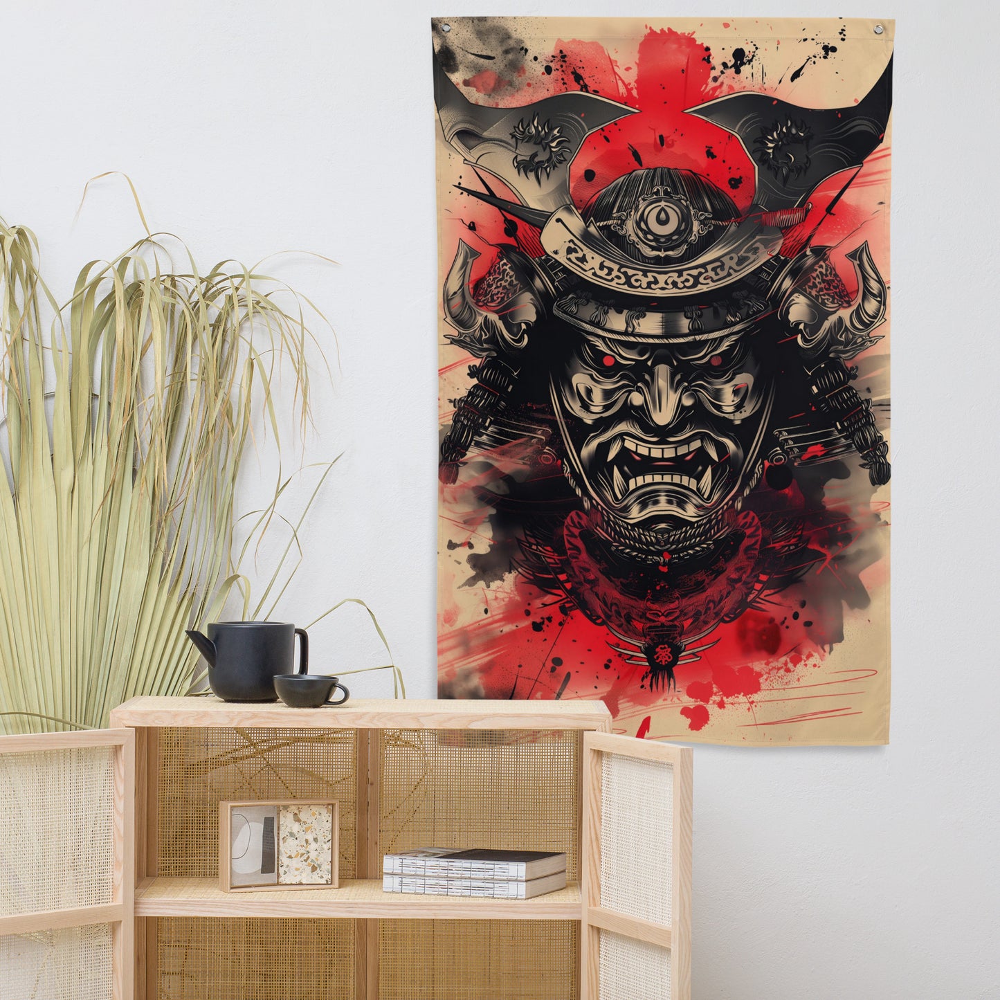 VibeDeco Banner-Samurai Mask