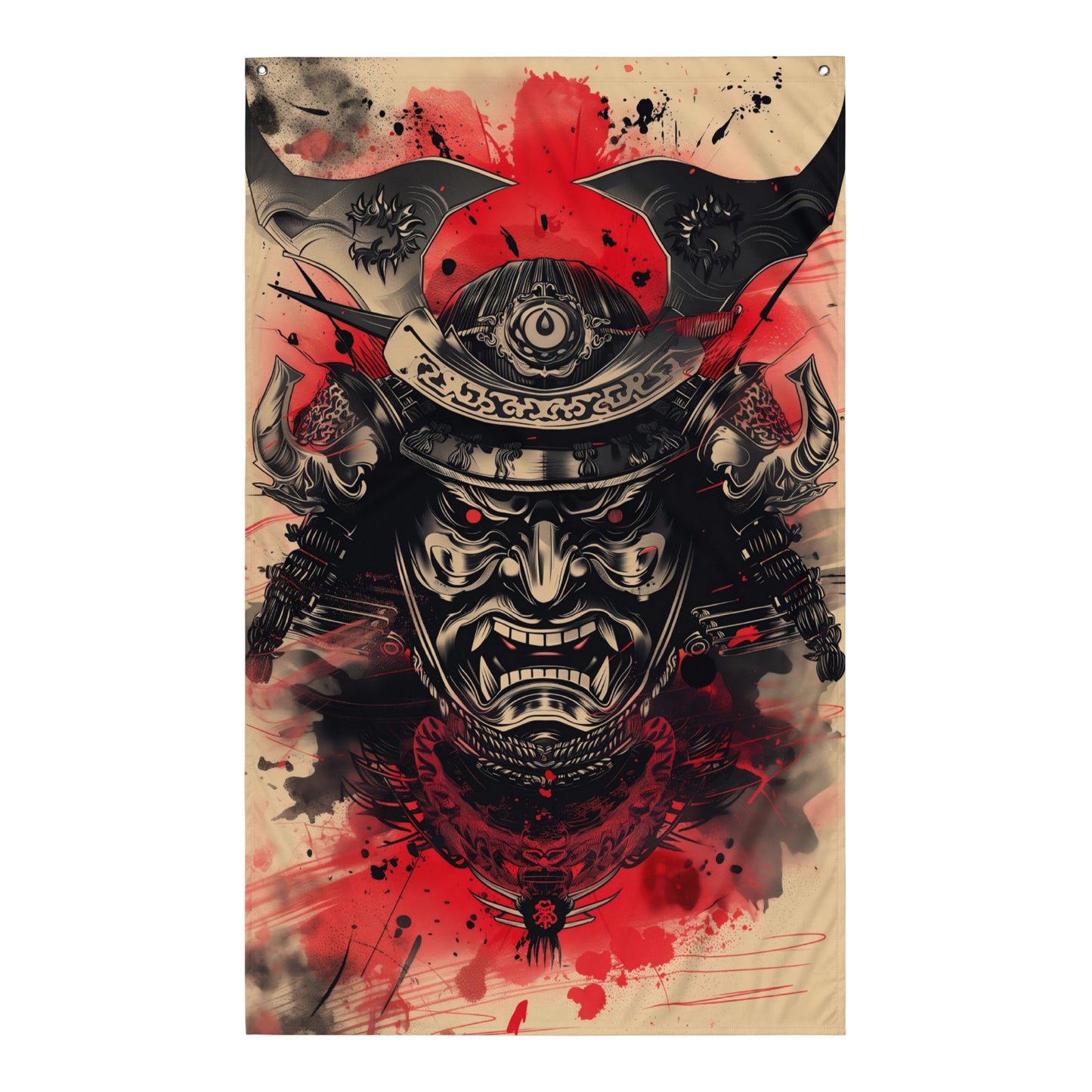 VibeDeco Banner-Samurai Mask