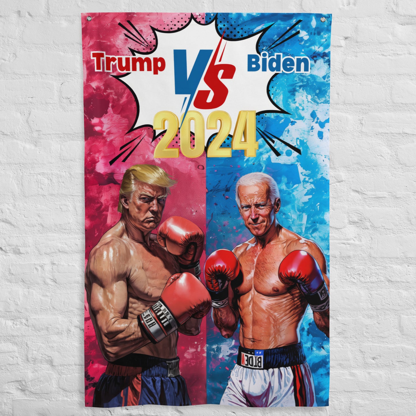 VibeDeco Banner-Trump Vs Biden 2024