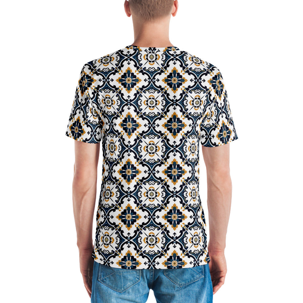 Men's t-shirt In Spanish Inspired Azulejos Tshirt