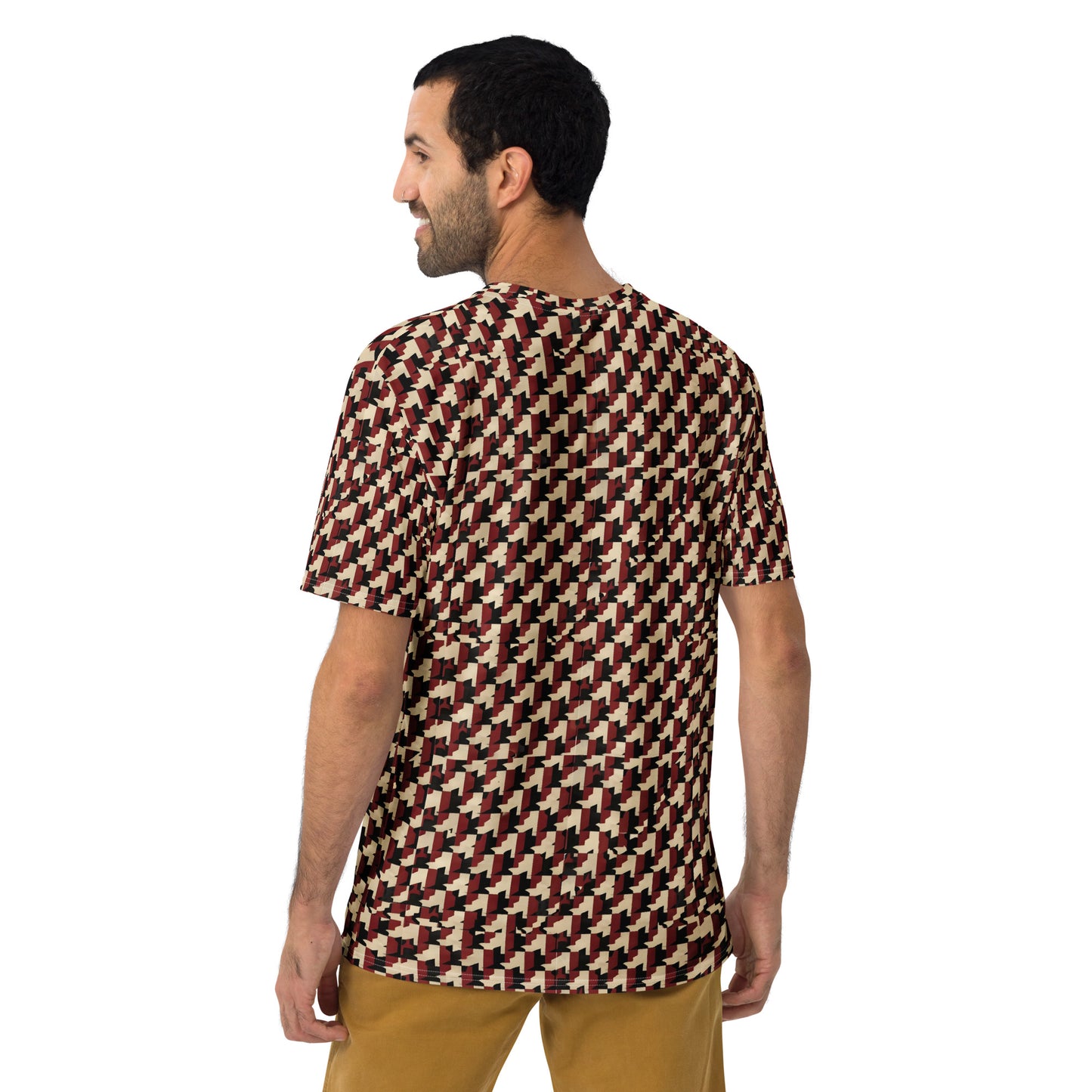 Men's t-shirt In French Inspired Pied De Poule Pattern