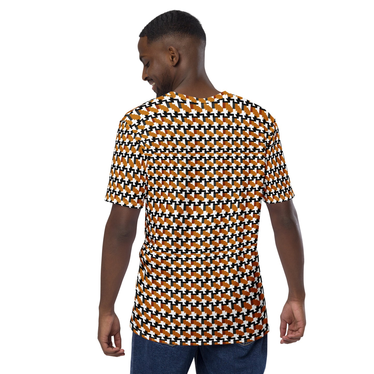 Men's t-shirt In French Inspired Pied De Poule Pattern