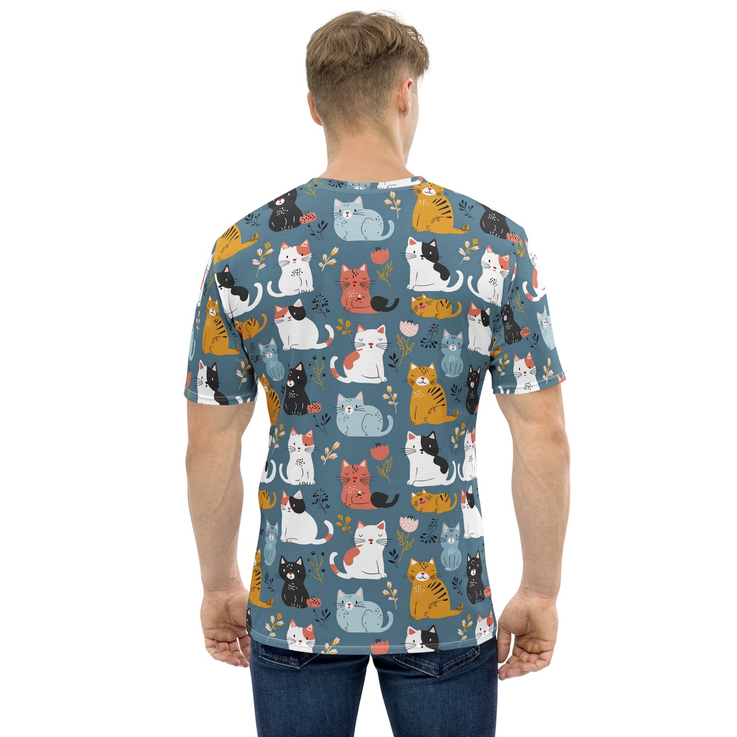 Men's t-shirt In Cat Pattern