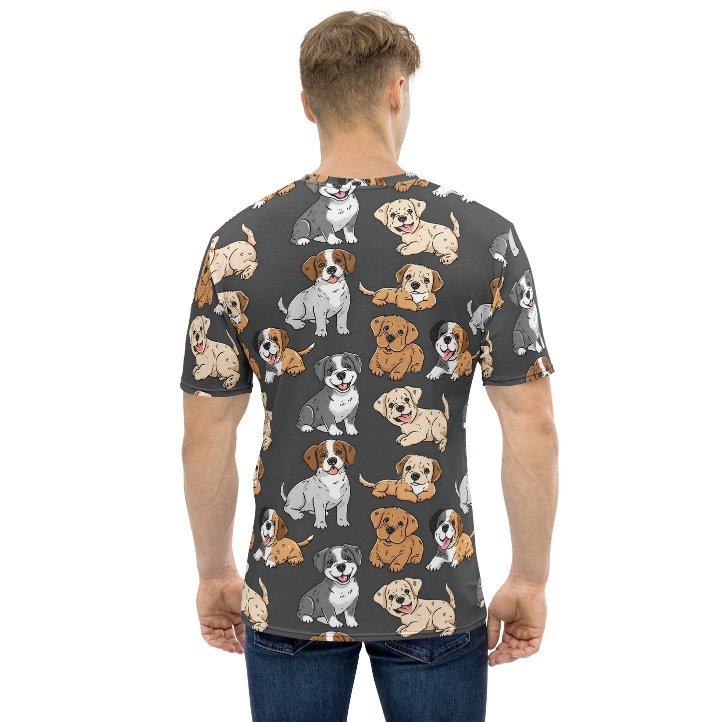 Men's t-shirt In Cute Puppy Pattern