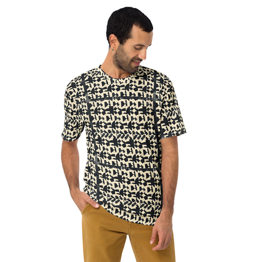 Men's t-shirt In French Inspired PiedDePoule Pattern