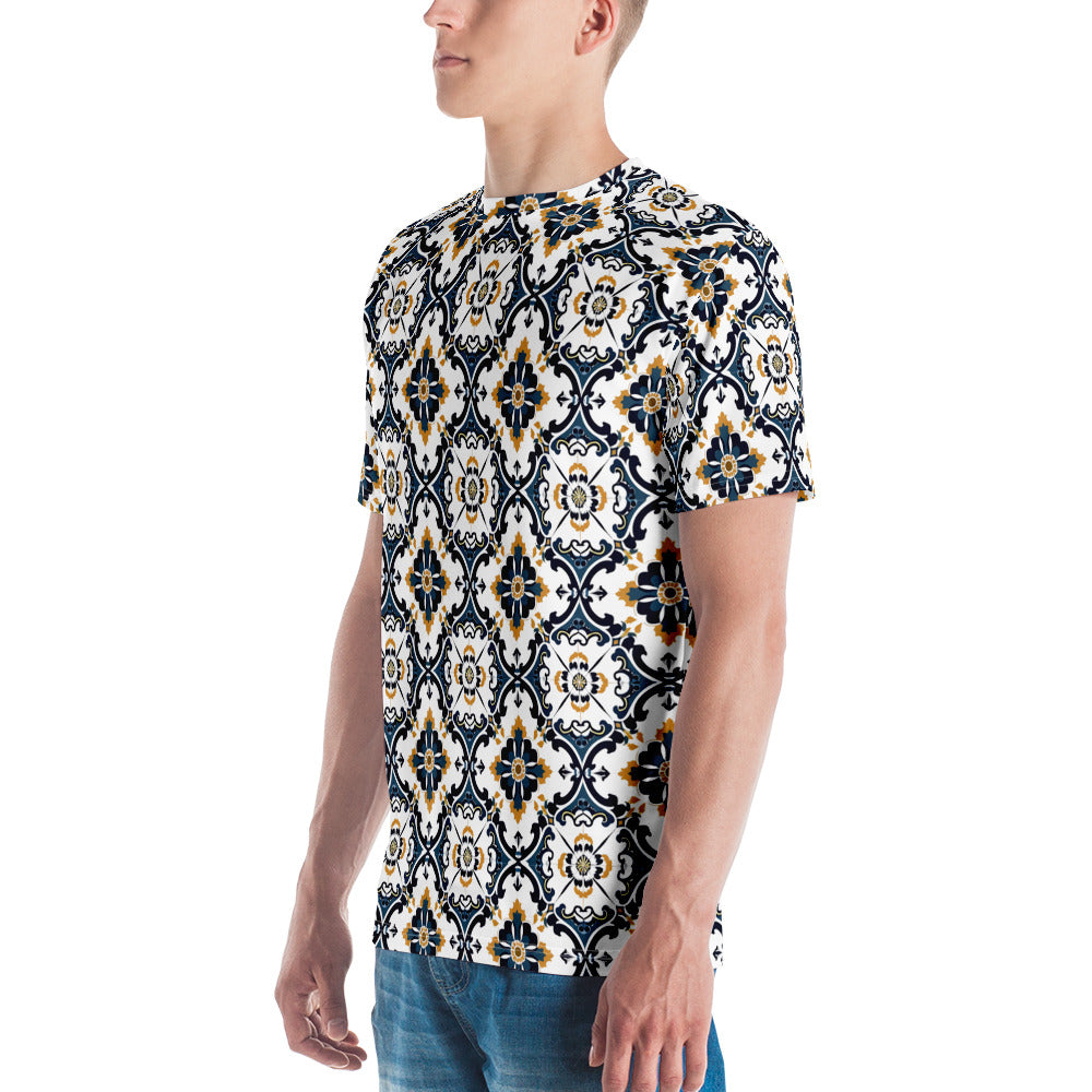 Men's t-shirt In Spanish Inspired Azulejos Tshirt