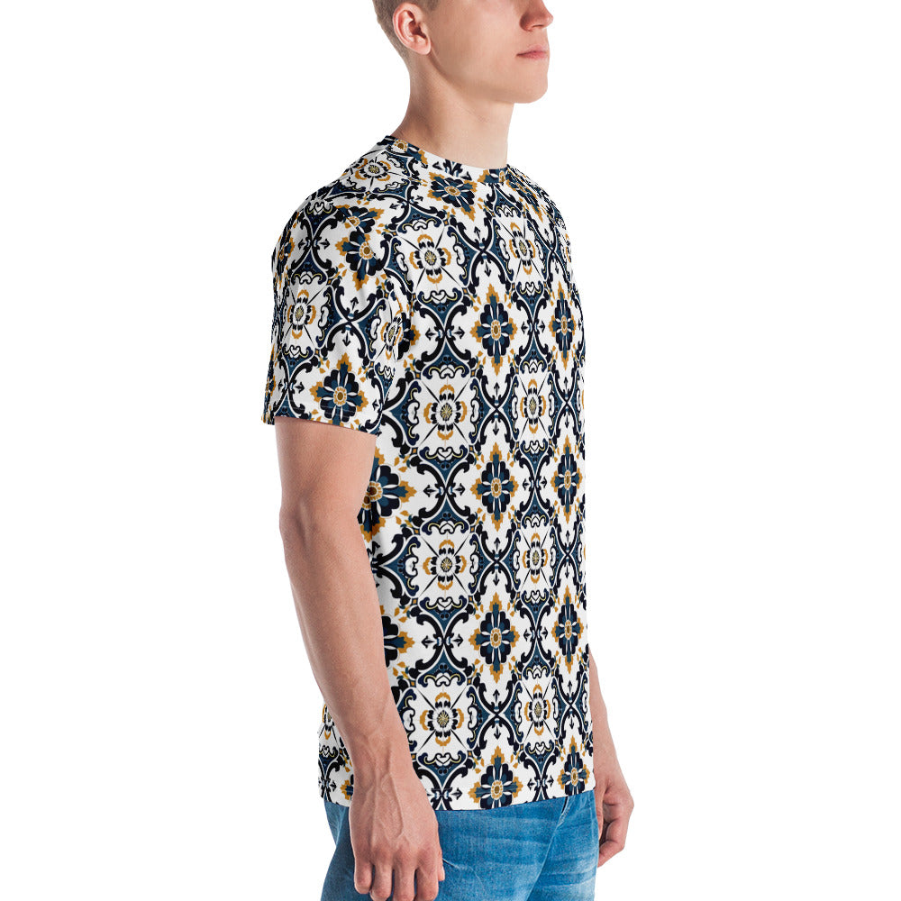 Men's t-shirt In Spanish Inspired Azulejos Tshirt