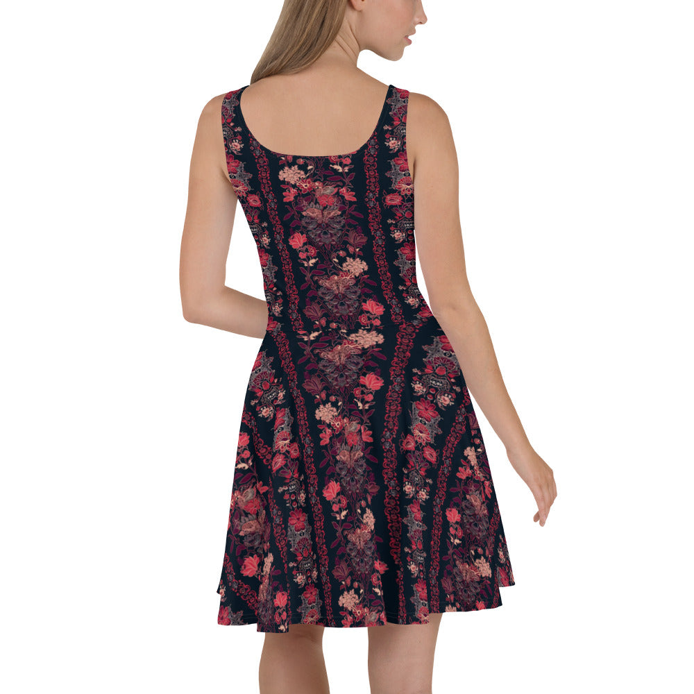 Skater Dress In French Inspired Dentelle Pattern