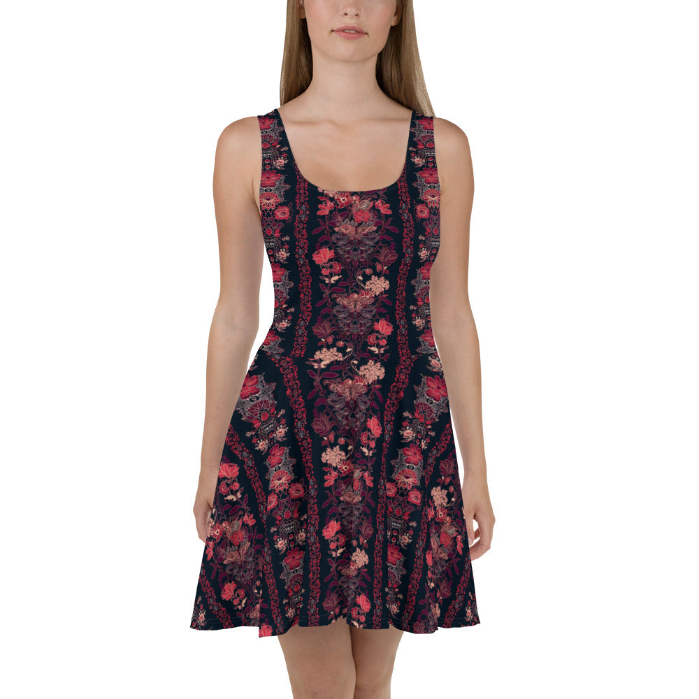 Skater Dress In French Inspired Dentelle Pattern