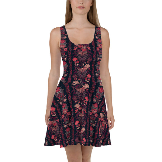 Skater Dress In French Inspired Dentelle Pattern