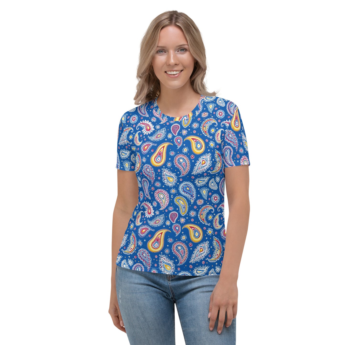 Women's T-shirt In Paisley Pattern