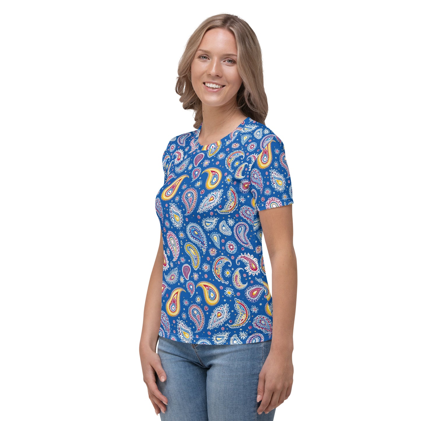 Women's T-shirt In Paisley Pattern