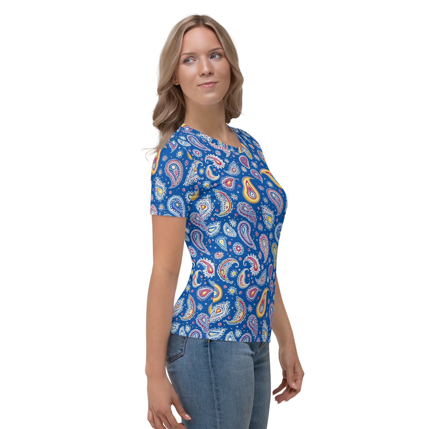 Women's T-shirt In Paisley Pattern