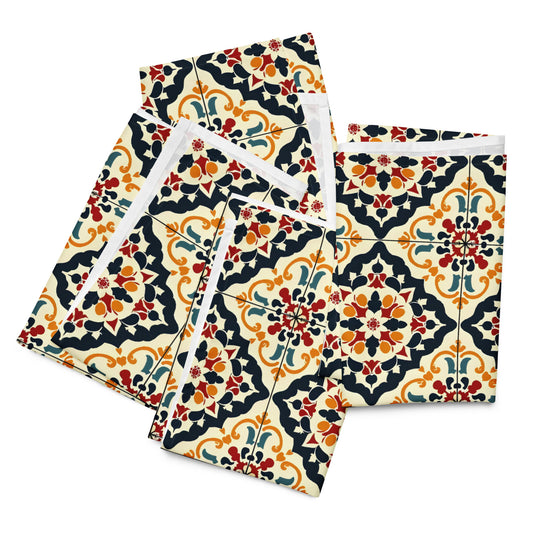 Cloth napkin set In Spanish Inspired Azulejos Pattern